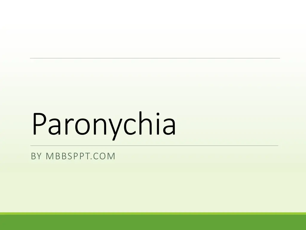 paronychia