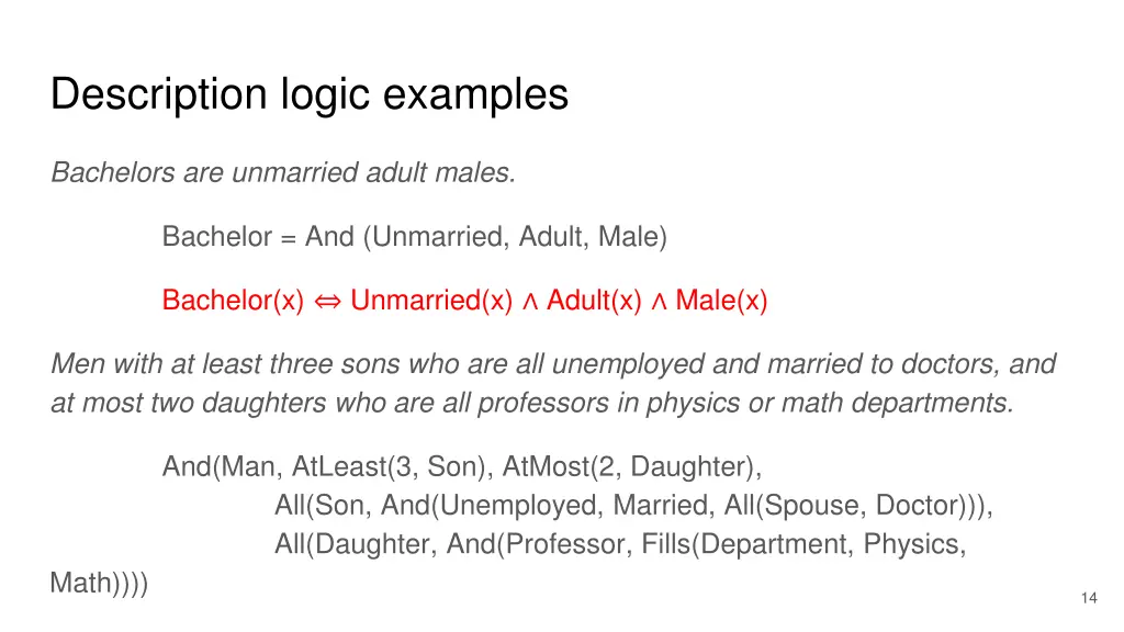 description logic examples