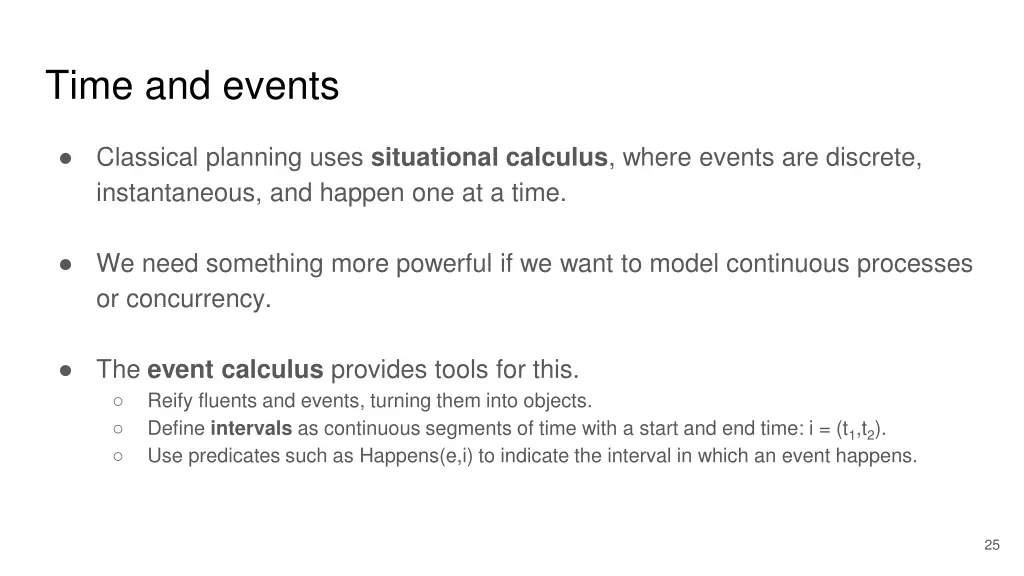 time and events