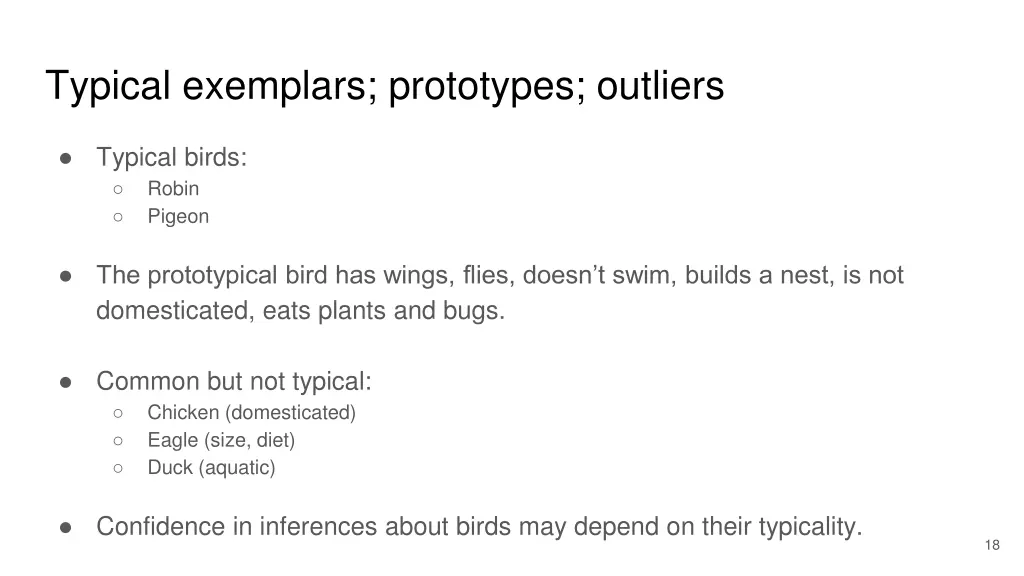 typical exemplars prototypes outliers