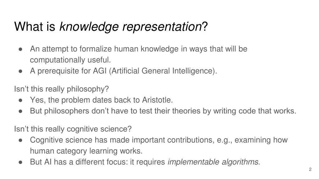 what is knowledge representation