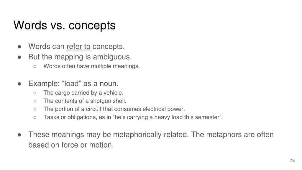 words vs concepts