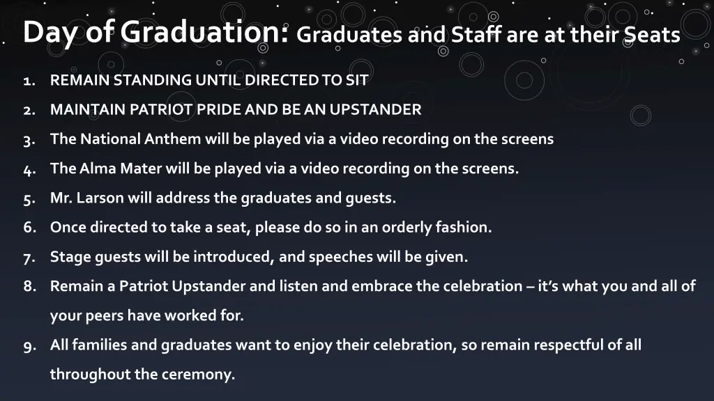 day of graduation graduates and staff