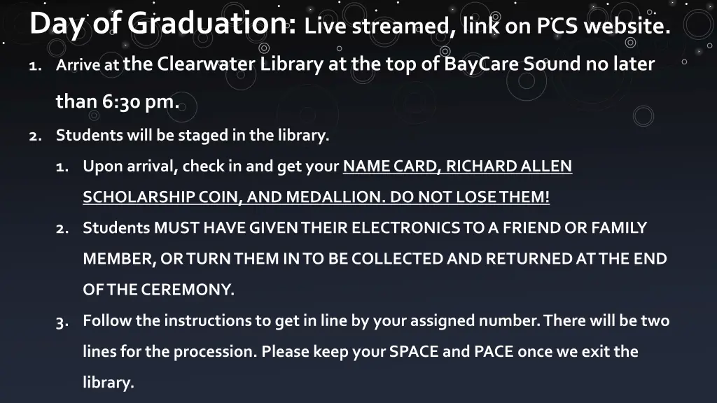 day of graduation live streamed link