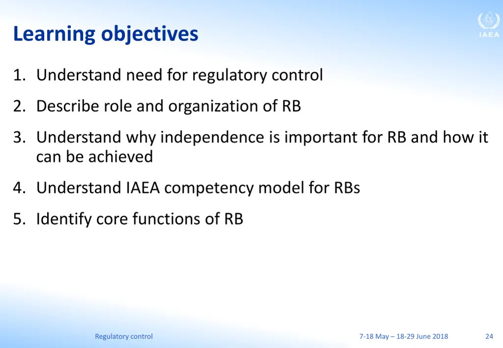learning objectives 1