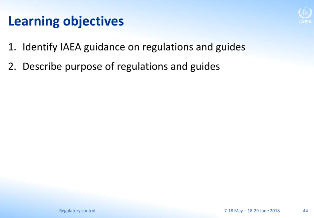 learning objectives 2