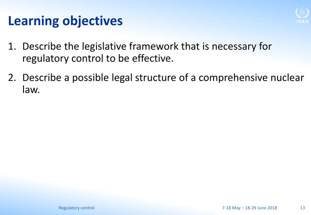 learning objectives