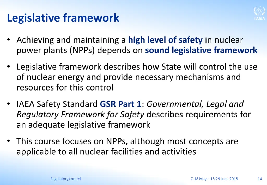 legislative framework