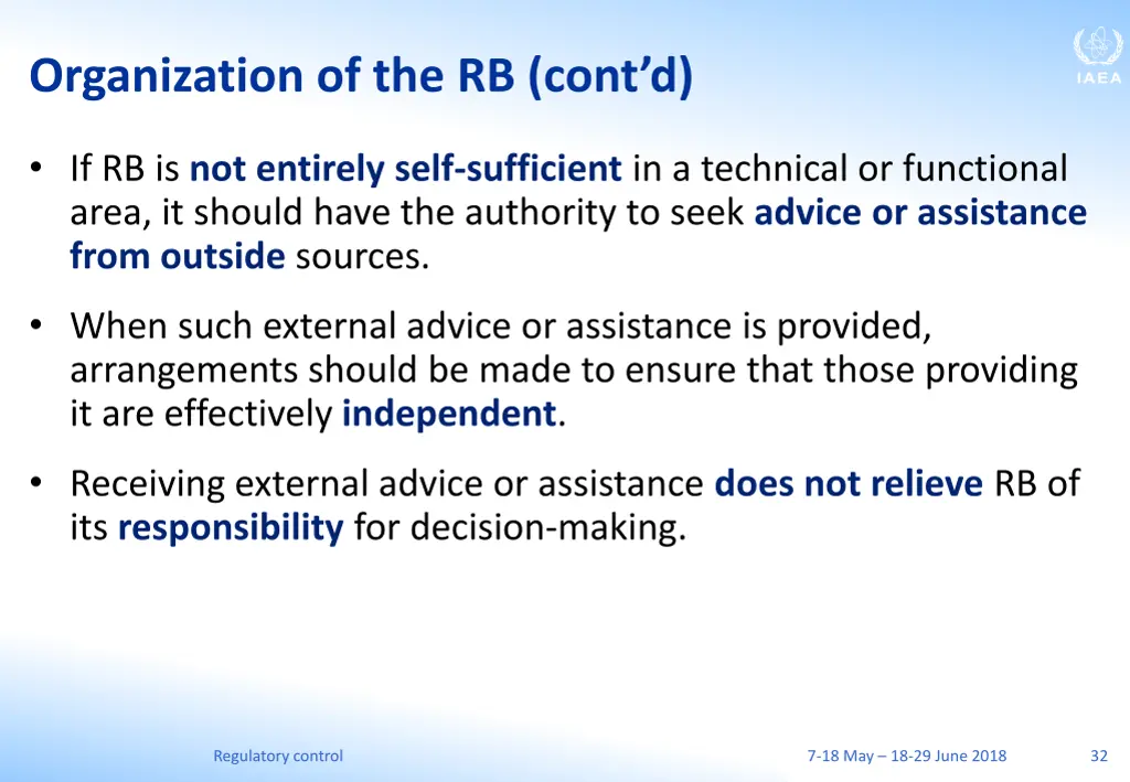 organization of the rb cont d 1