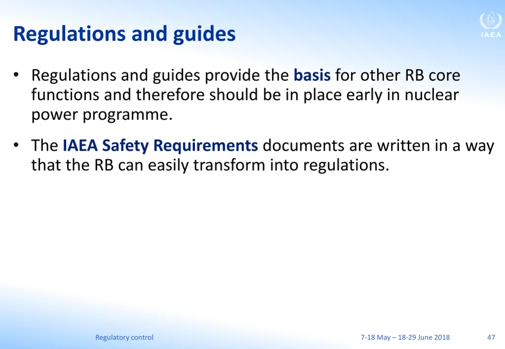 regulations and guides
