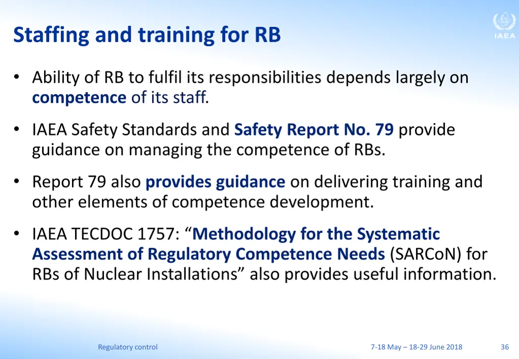 staffing and training for rb