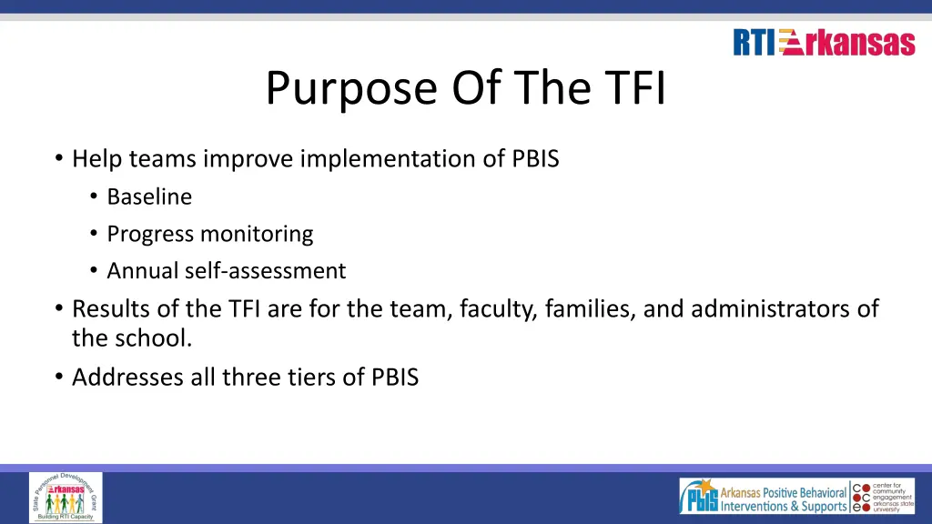 purpose of the tfi