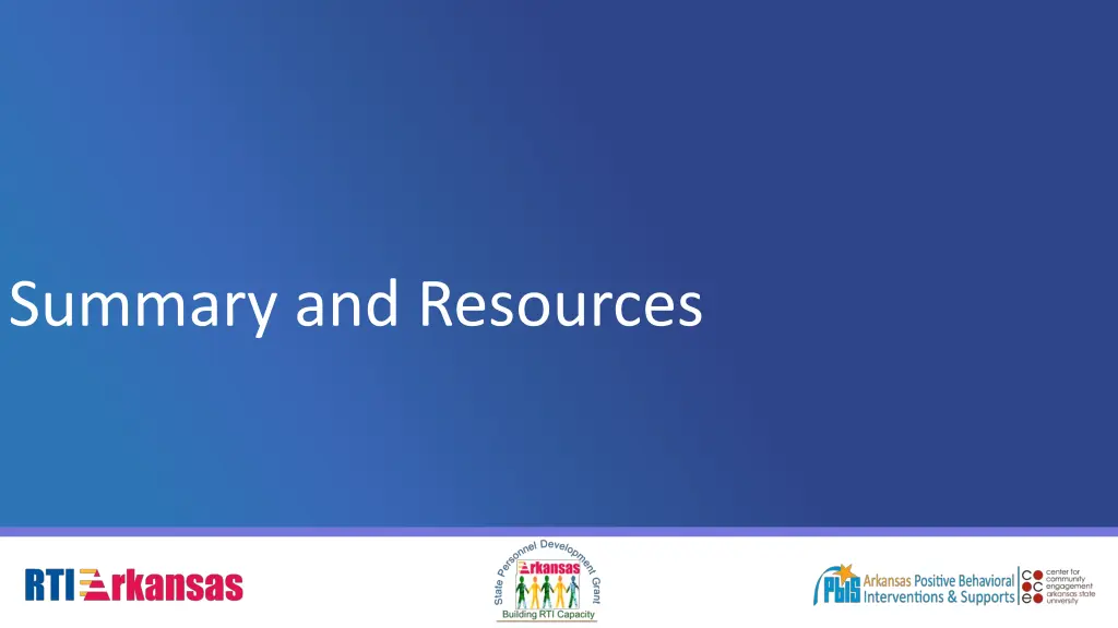 summary and resources