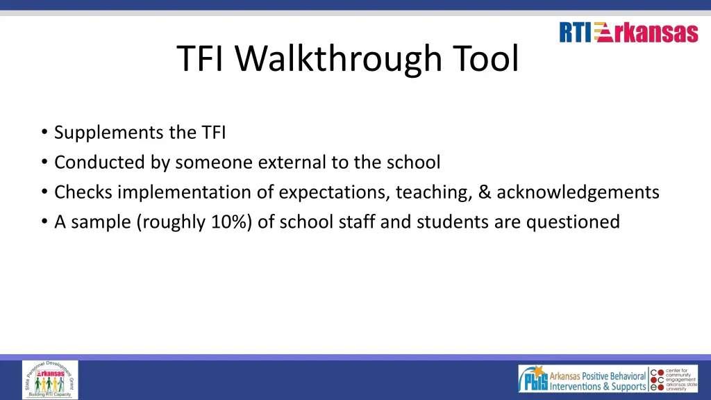 tfi walkthrough tool