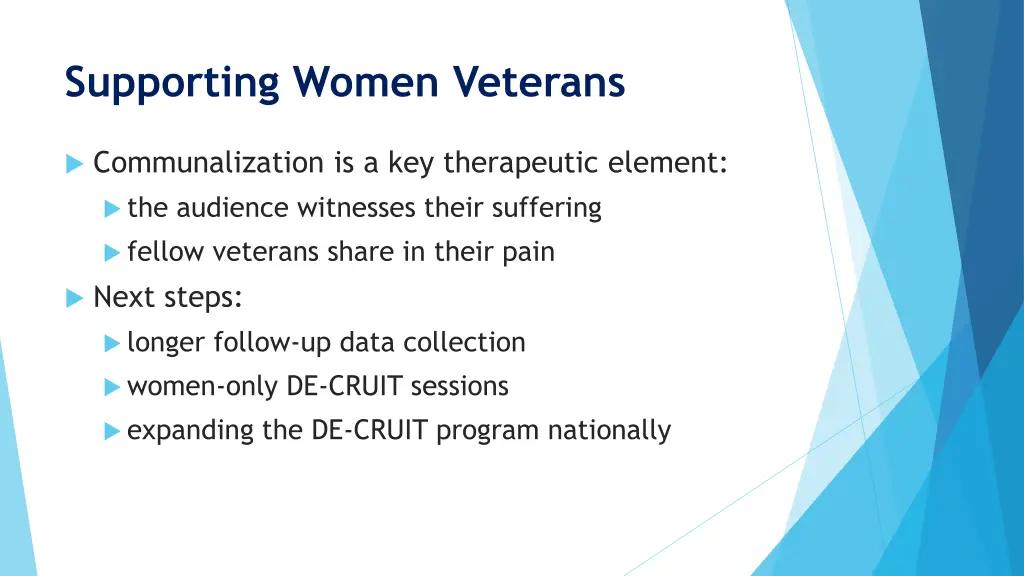 supporting women veterans