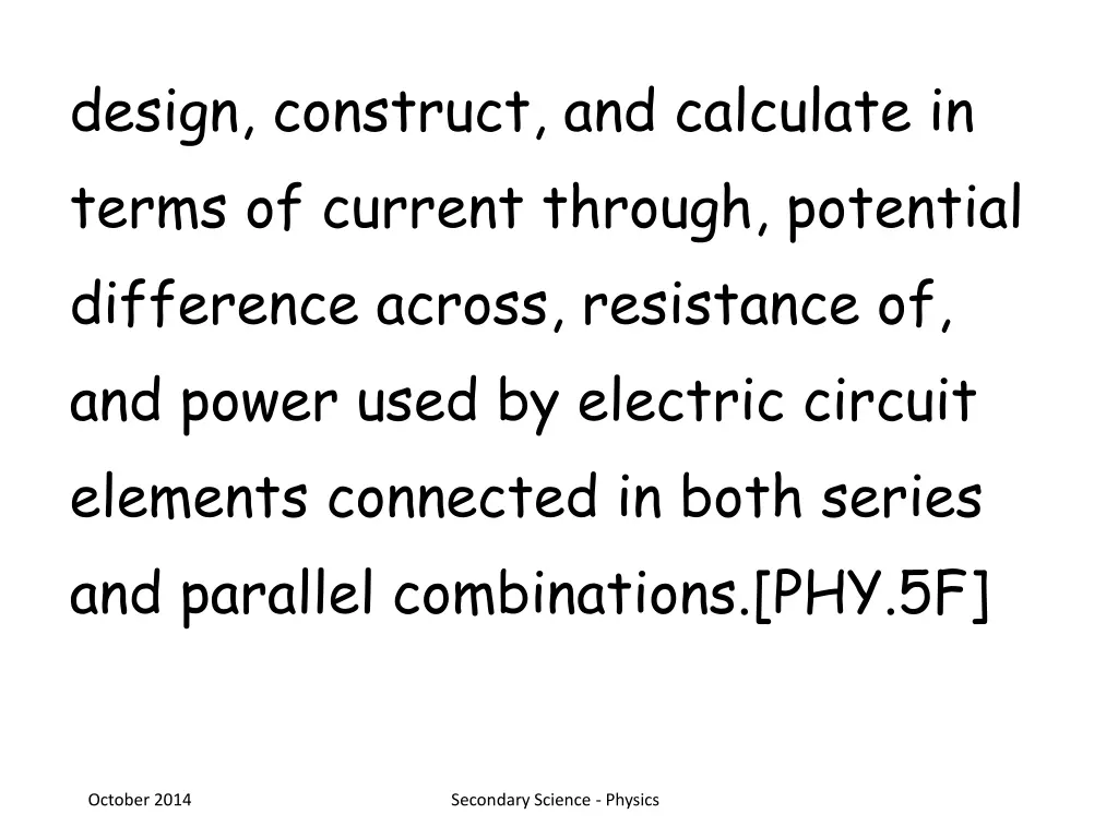 design construct and calculate in terms
