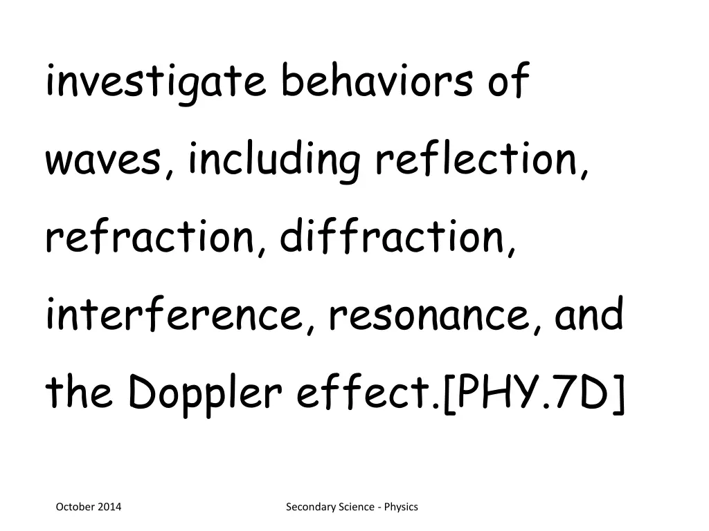 investigate behaviors of waves including