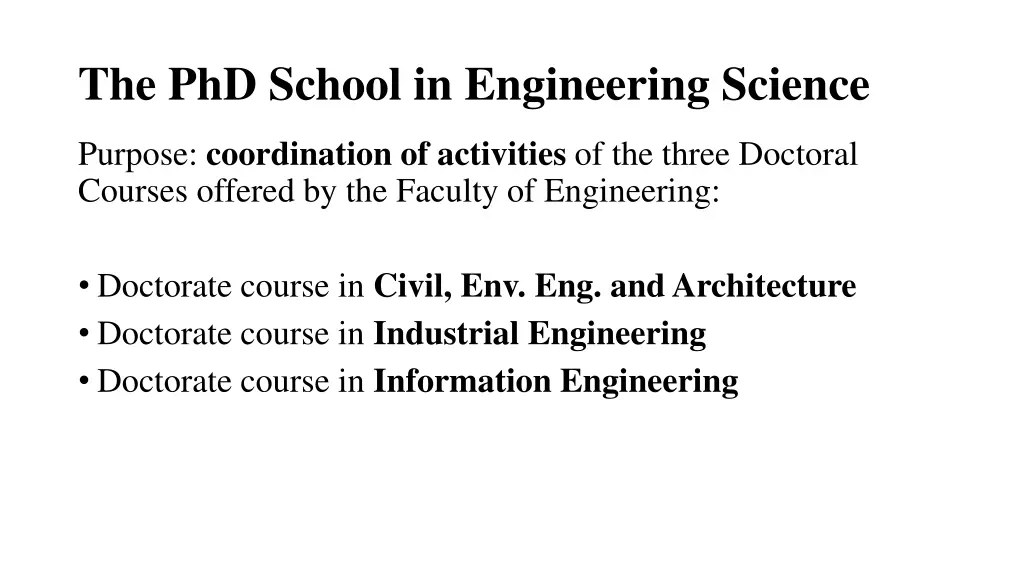 the phd school in engineering science