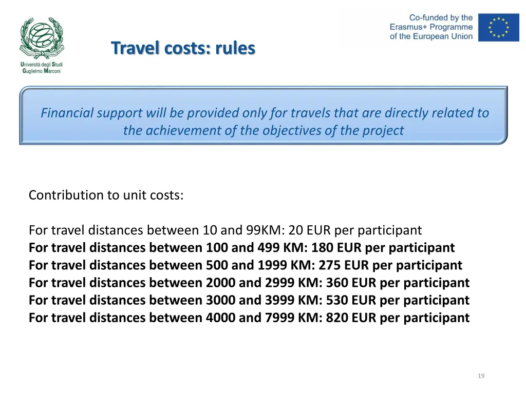 travel costs rules 1