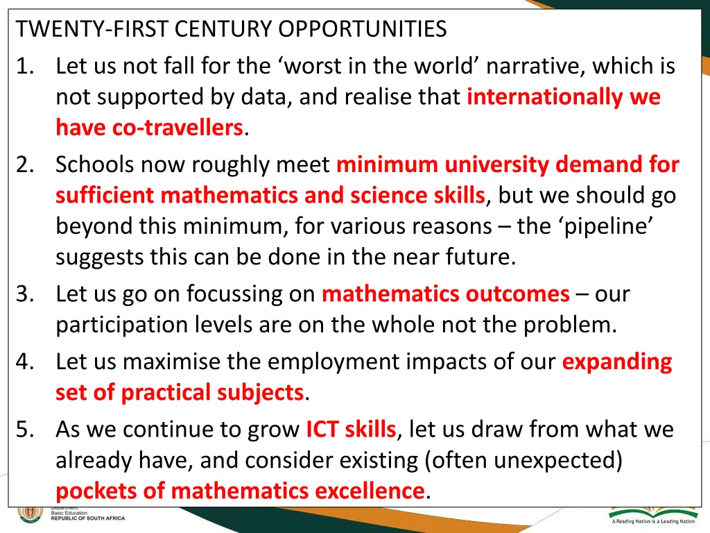 twenty first century opportunities