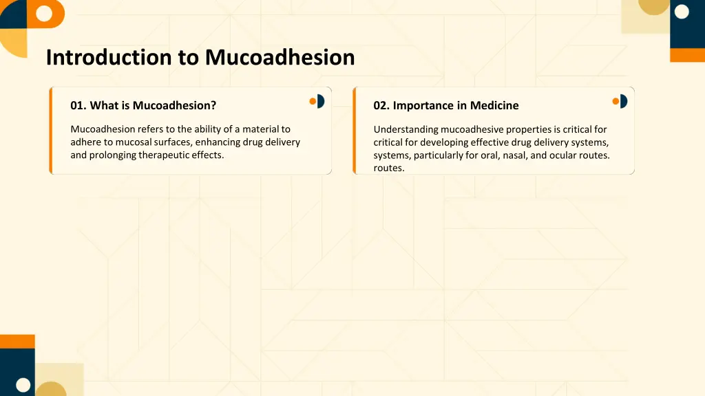 introduction to mucoadhesion