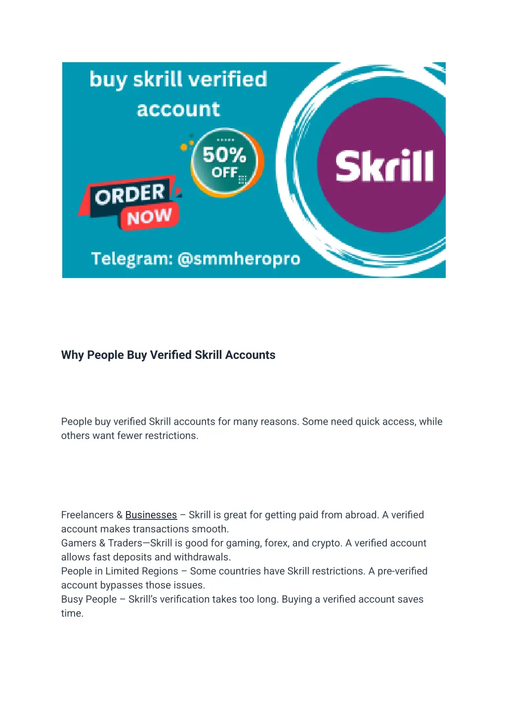 why people buy verified skrill accounts