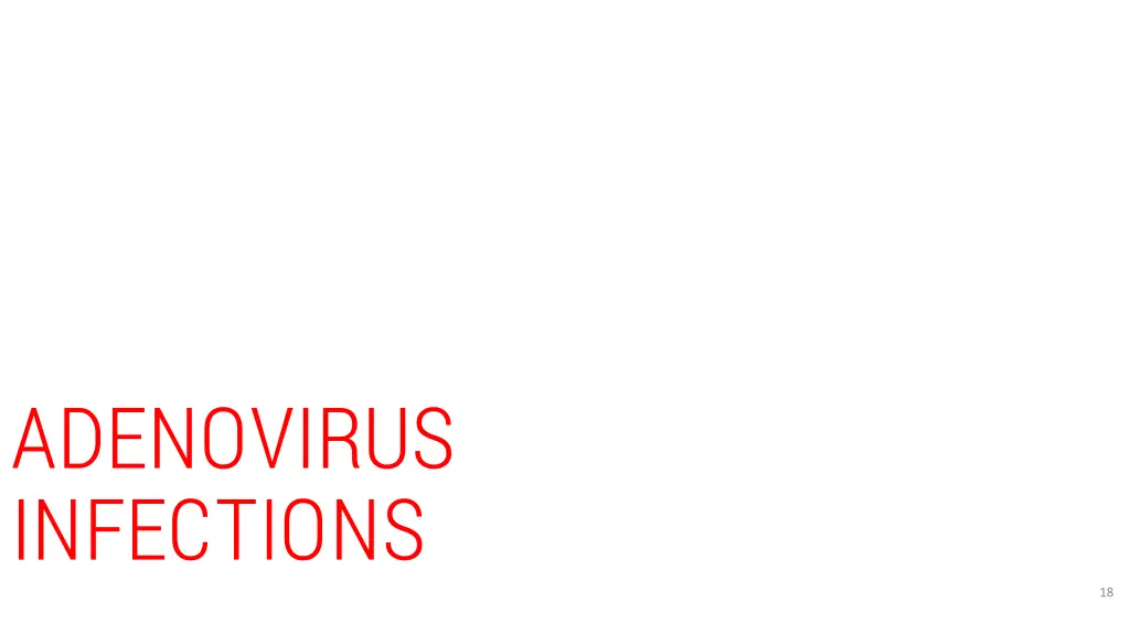 adenovirus infections