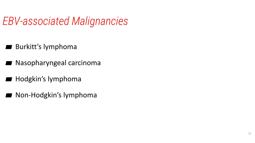 ebv associated malignancies