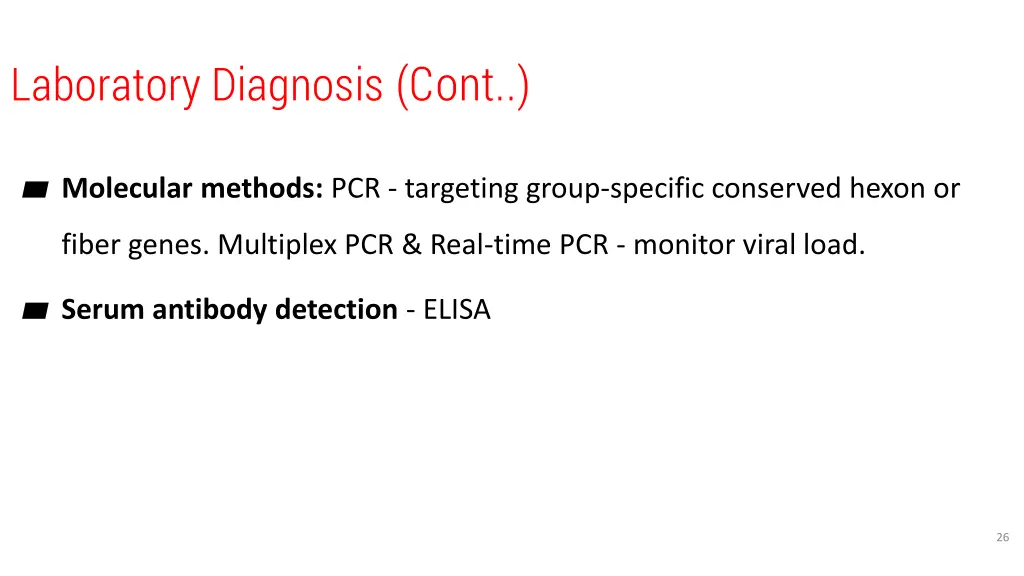 laboratory diagnosis cont 1