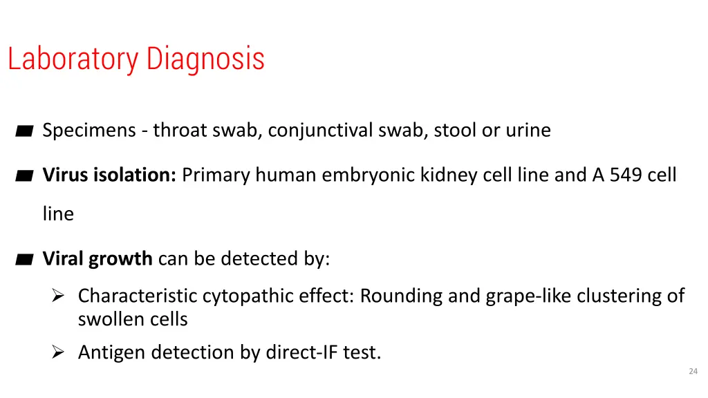 laboratory diagnosis