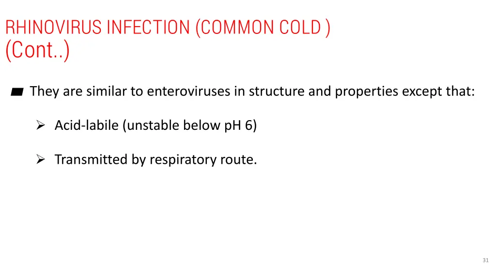 rhinovirus infection common cold cont