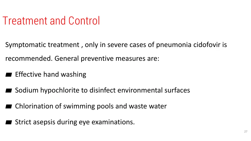 treatment and control