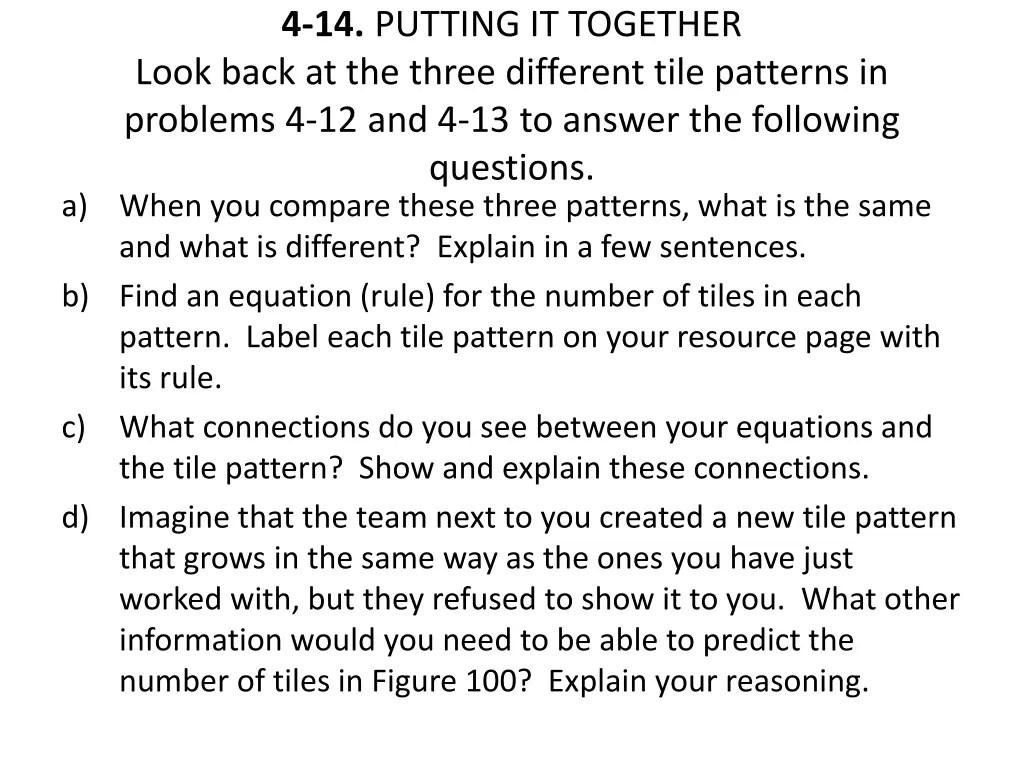 4 14 putting it together look back at the three
