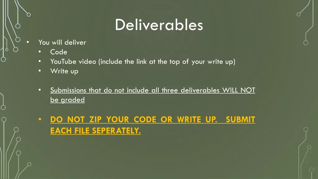 deliverables