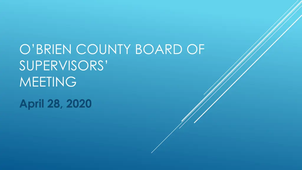 o brien county board of supervisors meeting