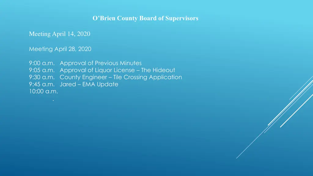 o brien county board of supervisors