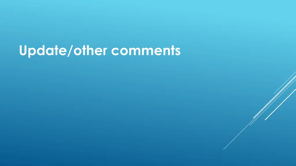 update other comments