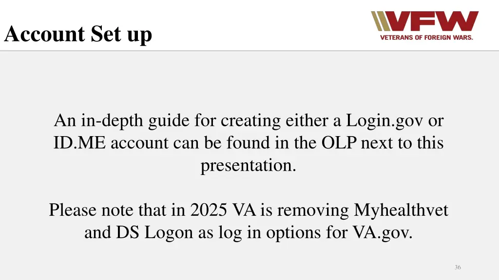 account set up
