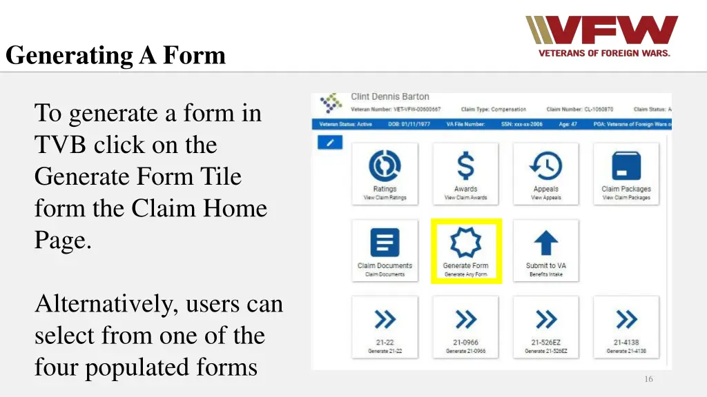 generating a form 1