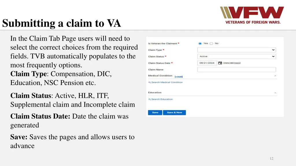 submitting a claim to va 2