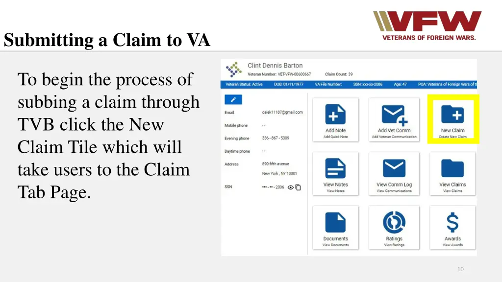 submitting a claim to va