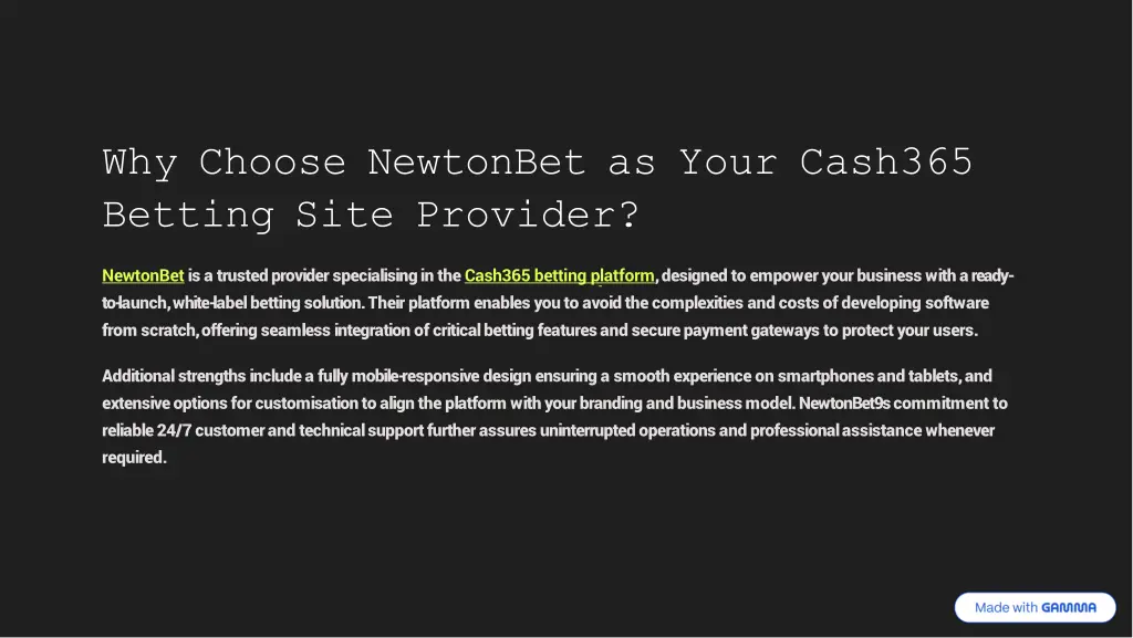 why choose newtonbet as your cash365 betting site