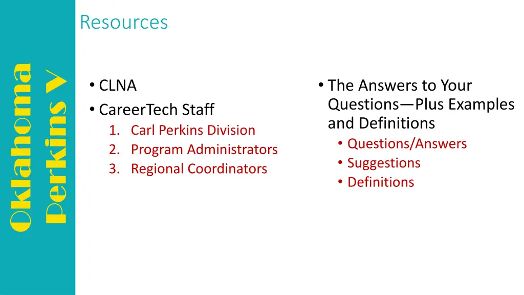 resources