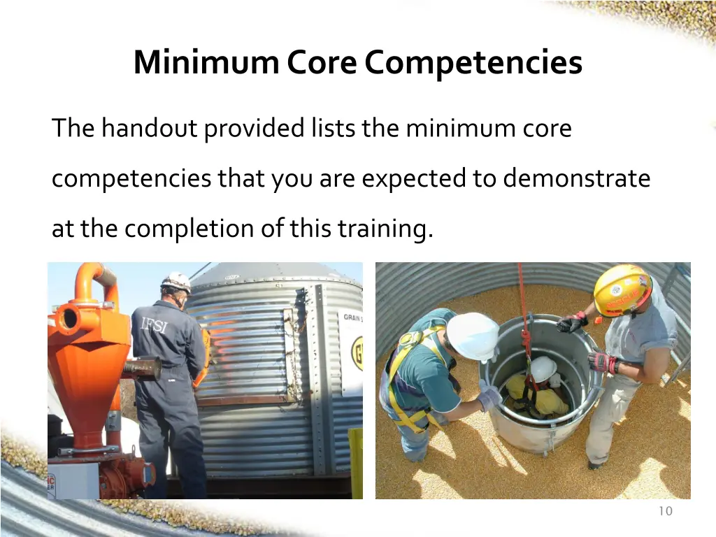 minimum core competencies