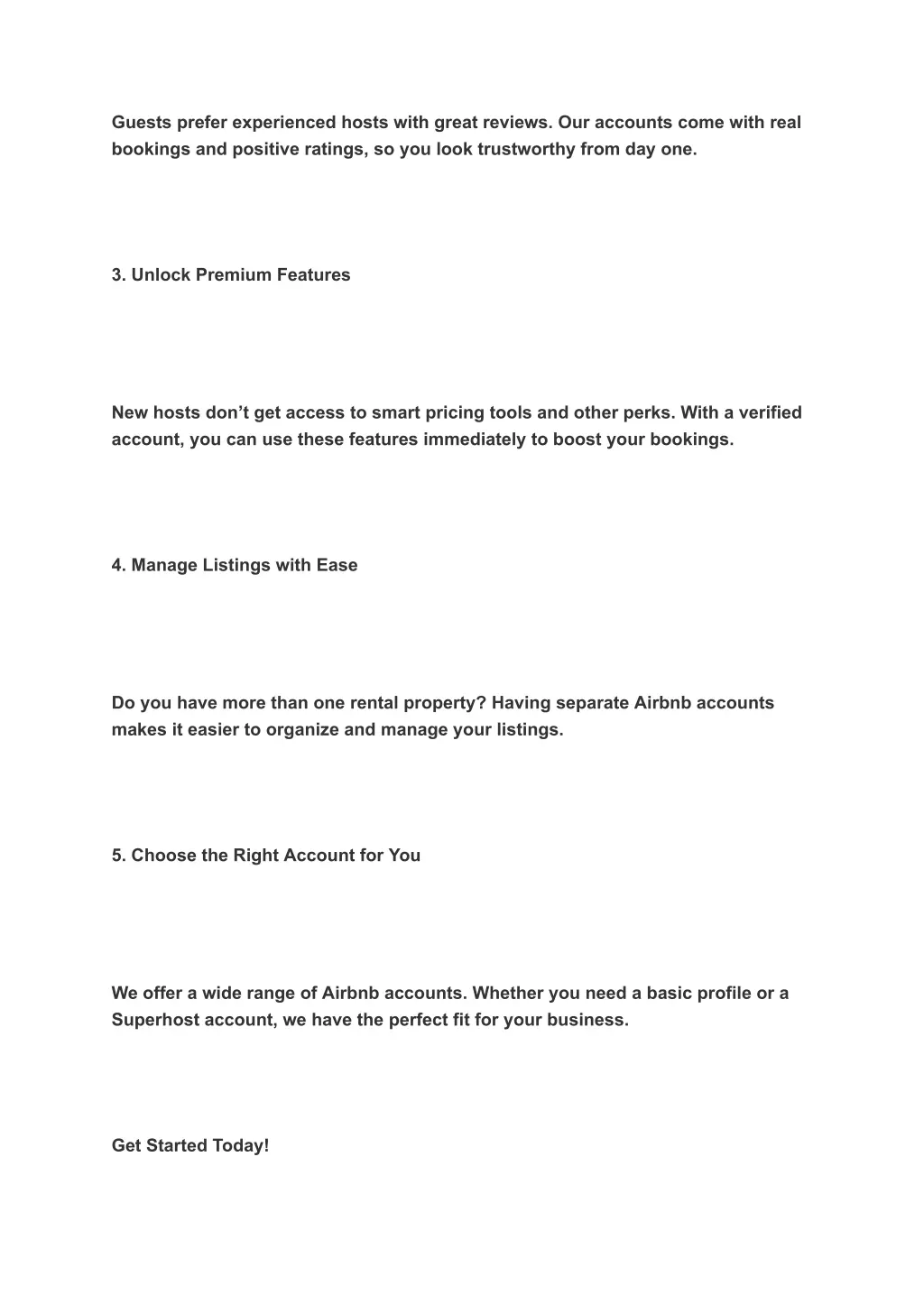 guests prefer experienced hosts with great