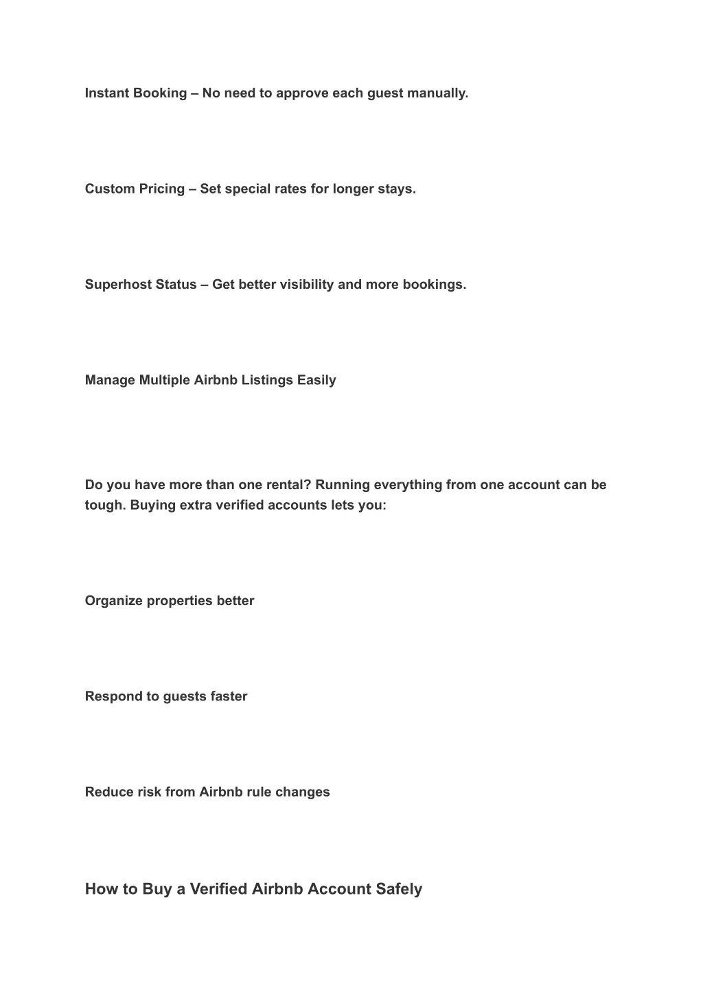 instant booking no need to approve each guest