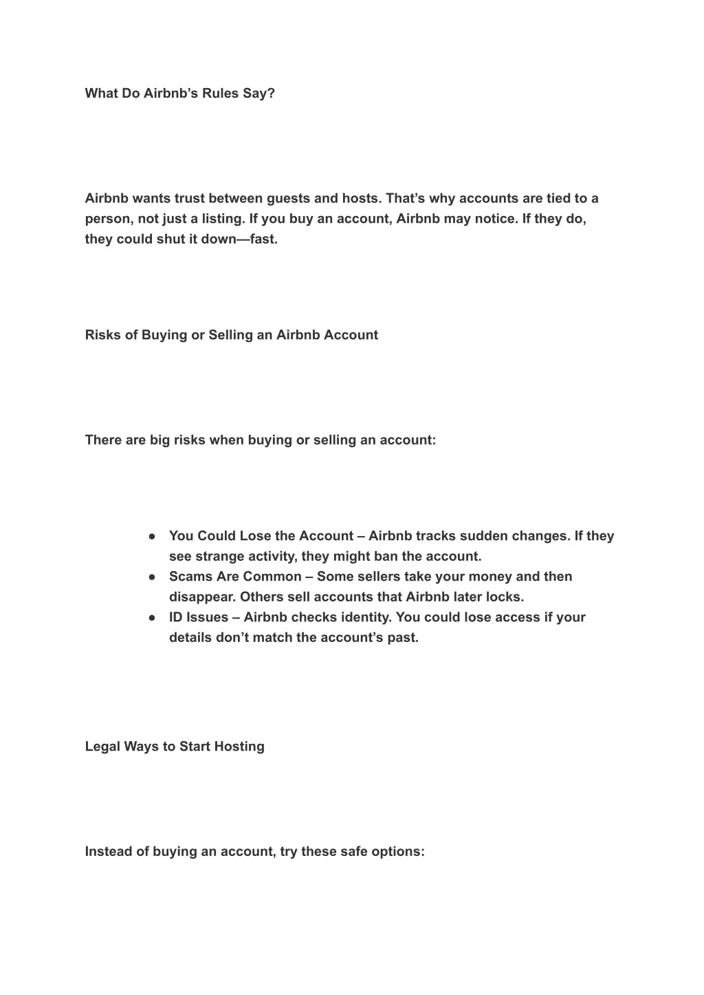 what do airbnb s rules say