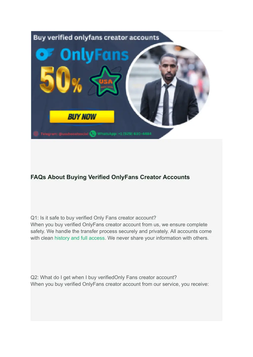 faqs about buying verified onlyfans creator