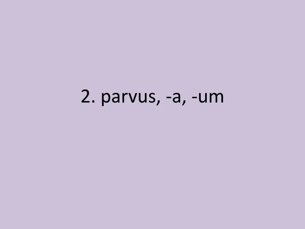 2 parvus a um