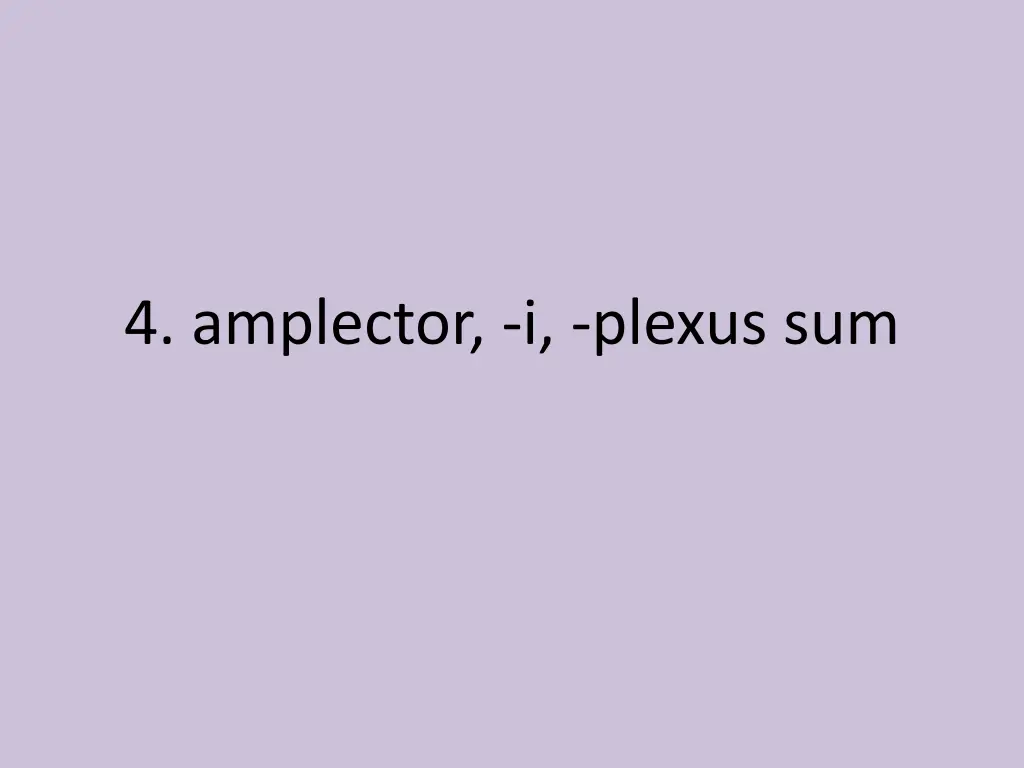 4 amplector i plexus sum